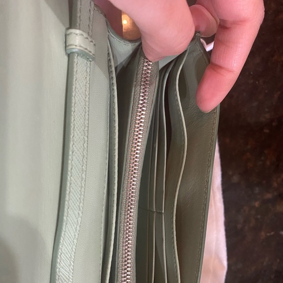 Prada Saffiano Wallet on a Chain in Aquamarine - Picture 11 of 11